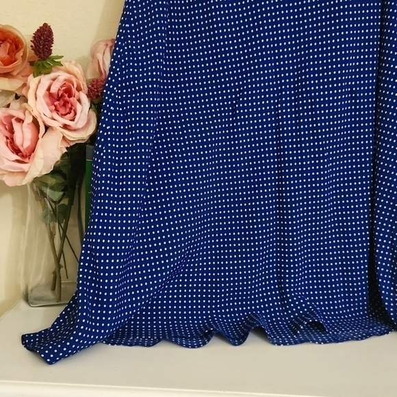 Talbots Polka-dot Flowy Skirt Summer Feminine Party Wedding 14 Formal Modest - Picture 4 of 7